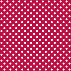 A seamless pattern is a large white dot on a persian red background. EPS Vector file suitable for filling any form.