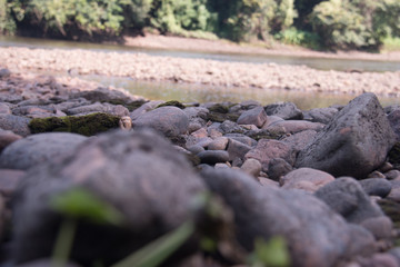 Fototapeta na wymiar Thai Pebble with river