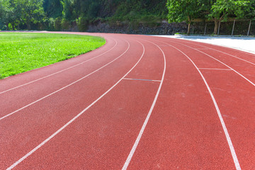 Track and field sports venues of the runway