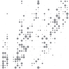 Grey bubbles on white background         