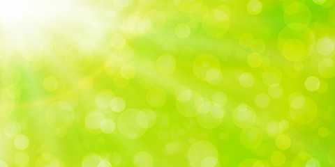 Fototapeta na wymiar Abstract green background with bokeh. Vector illustration