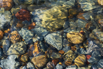 Rocks under water