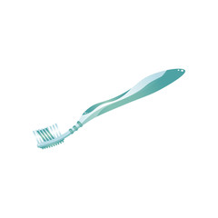 Modern rubber and plastic toothbrush, tooth care tool