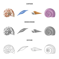 Isolated object of animal and decoration symbol. Set of animal and ocean stock symbol for web.