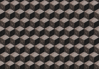 seamless 3D volume cubic pattern