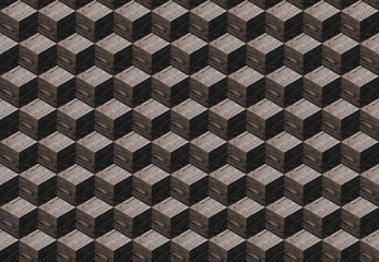 seamless 3D volume cubic pattern