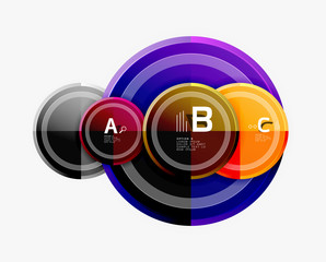 Colorful glossy circles background