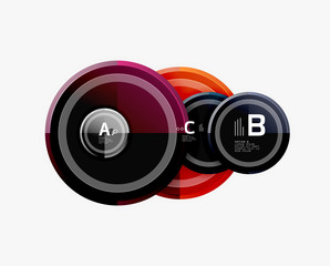 Colorful glossy circles background