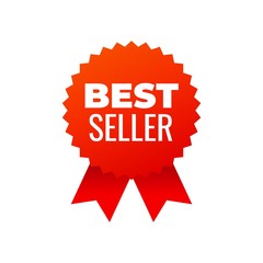 Red award medals symbol on white background