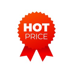 Red award medals symbol on white background