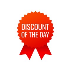 Red award medals symbol on white background