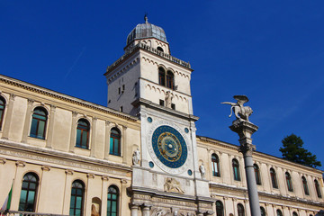 Fototapeta na wymiar Padova, Italy, historical center, clock tower