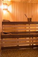 itnerior sauna in a private home