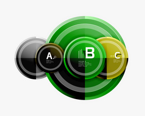 Colorful glossy circles background