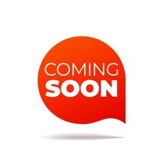 Red Vector Banner speech bubble on white background.
