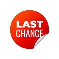 Red Vector Banner Sticker on white background.