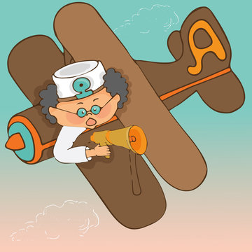 Reader for Kindergarten.Vector illustration for children's book