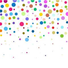 Multicolored bubbles on white background
