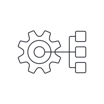 Automated Operating System. Vector Linear Icon.