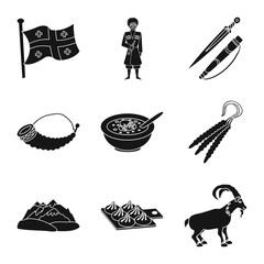 Vector illustration of heritage and originality sign. Collection of heritage and traditions stock vector illustration.