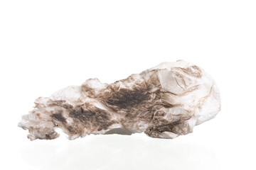 Screwed paper tissue isolated on white background