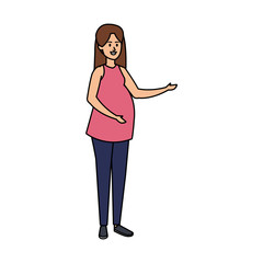 young pregnancy woman character