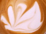 Macro Coffee Design on Flat White Coffee