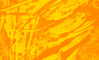yellow orange paint brush strokes background 