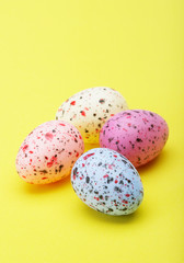 Four speckled easter eggs