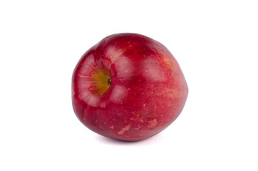 Fresh red apple isolated on white background.