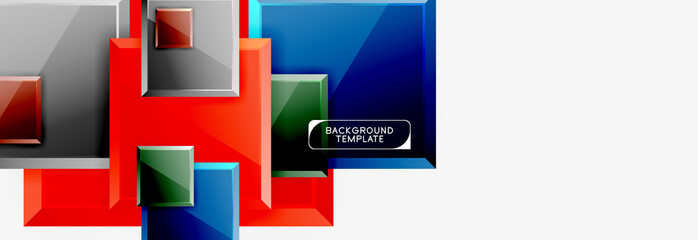 Minimal square banner abstract background