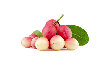 Set of fresh Carunda or Carissa carandas isolated on white background