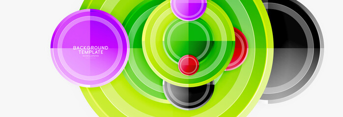 Obraz premium Colorful glossy circles background