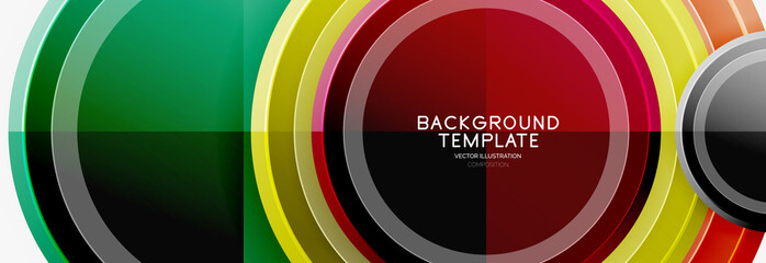 Obraz premium Colorful glossy circles background