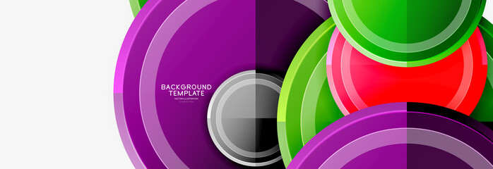 Obraz premium Circular pattern, abstract circles composition