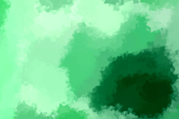 Textural art green illustration.The image of thickets and bushes.