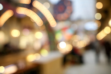 Bokeh in the mall as an abstract background