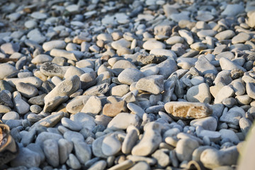 pebbles on the sea beach
