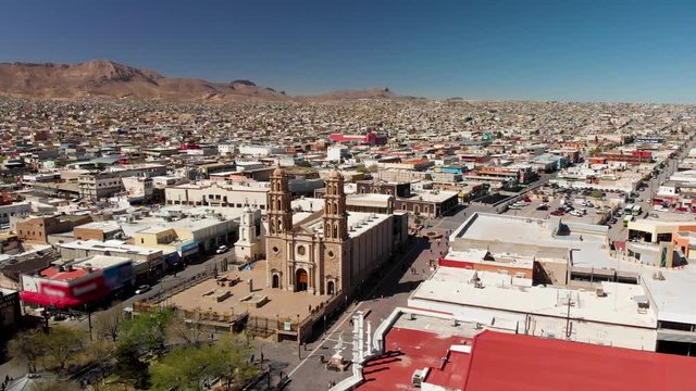 Ciudad Juarez Cathedral Aerial Shot