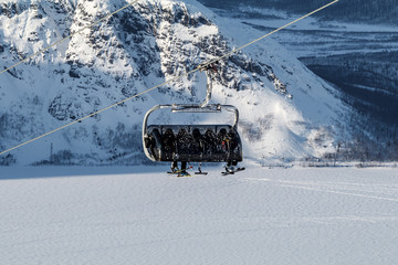 closed ski gondola