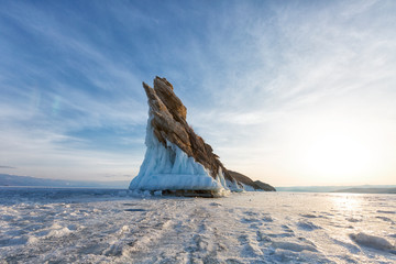 Dragon rock at Ogoy island, Baikal lake , Russia