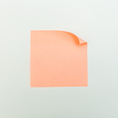 colour  paper stick note on a white background