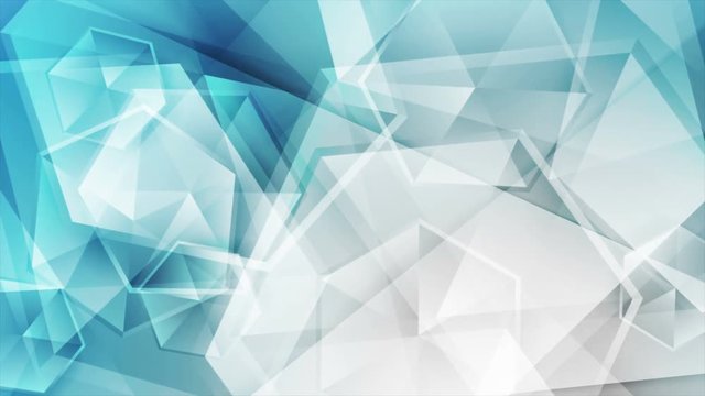 Blue and grey tech polygonal abstract motion design. Seamless looping. Video animation Ultra HD 4K 3840x2160