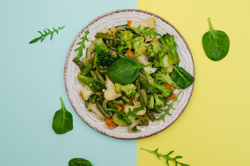 Vegetable stew. Top view