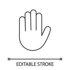 Raised hand linear icon