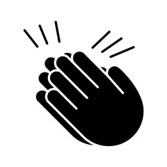 Clapping hands emoji glyph icon