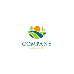 Landmark Logo, Farm Logo design vector illustration
