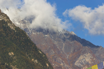 stunning mountain scenery of Nepal, Annapurna hiking