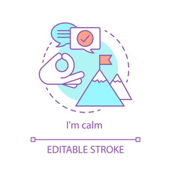 Calm concept icon