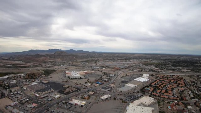 El Paso Texas Ciudad Juarez Mexico USA Border Aerial Perspective